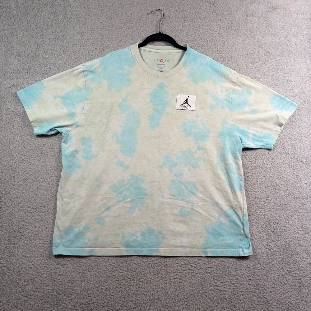 Air Jordan Flight Jumpman Tie Dye Oversized T Shirt Men's XL Aqua
